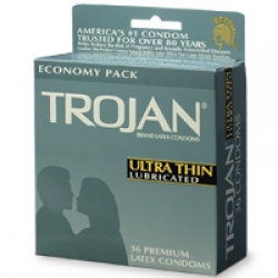 Trojan Ultra Thin Lubricated Latex Condoms