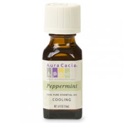 Aura Cacia 100% Pure Essential Oil, Peppermint (Cooling)