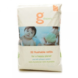 gDiapers Flushable Diapers, Refills, Med/L