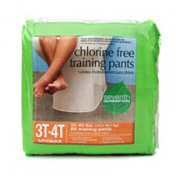 Seventh Generation Chlorine Free Training Pants, 3T-4T