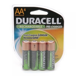 Duracell Pre-Charged Rechargeable Batteries, AA