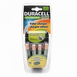 Duracell Pre-Charged Rechargeable Value Charger with 4 AA Batteries