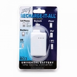 Zap Recharge All 70408 Lithium Cell Phone Charger