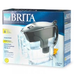 Brita Water Filtration Pitcher, Chrome,