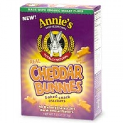 Annie's Homegrown Real Chedder Bunnies, Bite Size Baked Snack Crackers, Cheddar Bunnies