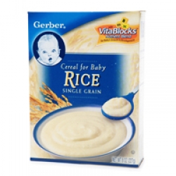 Gerber Cereal For Baby, Rice Single Grain