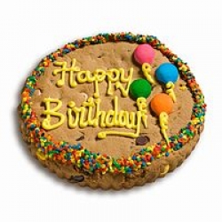 The Nutty Cookie Chocolate Chip Cookie With Happy Birthday Message 8 Inch