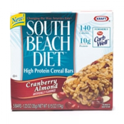 South Beach Diet High Protein Cereal Bars, Cranberry Almond