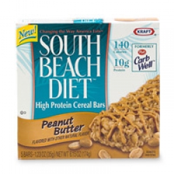 South Beach Diet High Protein Cereal Bars, Peanut Butter