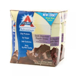 Atkins Advantage Dark Chocolate Royale Shake, 4pk