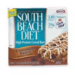 South Beach Diet High Protein Cereal Bars, Cinnamon Raisin