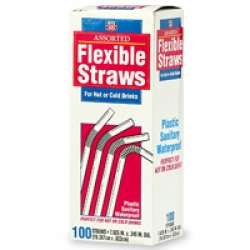 Rite Aid Flexible Straws, Assorted