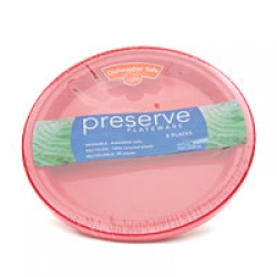 Preserve Plateware Plates, Large, Tulip Red