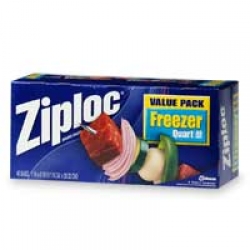 Ziploc Freezer Bags Value Pack, Quart Size