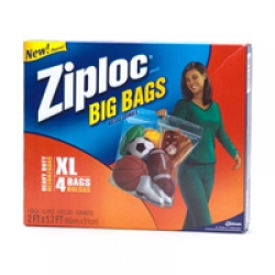Ziploc Bigbag Heavy Duty, 2 Feet x 1.7 Feet, XL