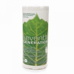 Seventh Generation White Paper Towels, Single Roll 112 Sheets