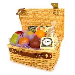 Bouquet of Fruits Fruit Cheese & Cracker Hamper Basket