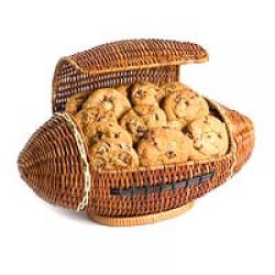 The Nutty Cookie Football Cookie Basket