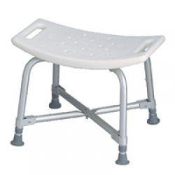 Medline Bath Bench without Back, Bariatric, White
