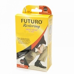 FUTURO Restoring Dress Socks for Men, Firm XLarge Black, X-Large