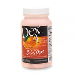 Dex 4 Glucose Tablets, Orange Flavor