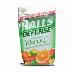Halls Defense Sugar Free Vitamin C, Assorted Citrus
