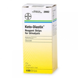 Keto-Diastix Bayer Reagent Strips for Urinalysis, Tests for Urine,Glucose, and Ketone