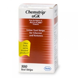 Chemstrip uGK Urine Test Strips for Glucose and Ketones