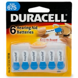 Duracell Easy Tab Hearing Aid Batteries No.675