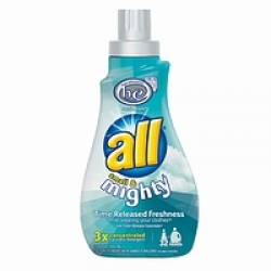 All small & MIGHTY 3x Concentrate Liquid Laundry Detergent, HE Fresh Rain, 32 Loads