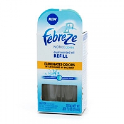Febreze Noticeables, Plug-in Freshener 2 Scent Refill, Pure Refreshment & Summer Storm