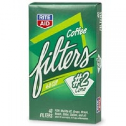 Rite Aid Disposable Coffee Filters, Cone-Style No.2