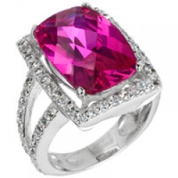 Emitations Carissa's 6.5 Carat Pink Engagement Ring, Size 8