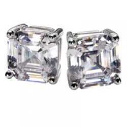 Emitations Shirina's Asscher Style Magnetic Stud Earrings