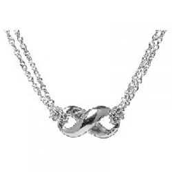 Emitations Sterling Silver Infinity Necklace