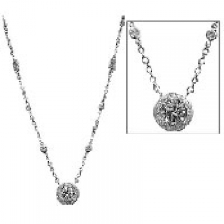 Emitations Maiulo's 2.5 CT Clear Solitaire Pendant Necklace