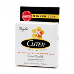 Cutex Essential Care One Step Nail Polish Remover Pads, Regular
