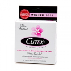 Cutex One Step Nail Polish Remover Pads, Non-Acetone