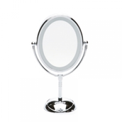 Conair Oval Polished Chrome Double Sided Lighted Mirror with 3 Light Settings
