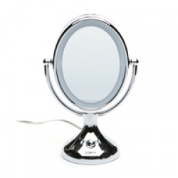 Conair Oval Polished Chrome Double Sided Lighted Mirror with 4 Light Settings