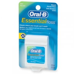 Oral-B Essentialfloss Waxed Dental Floss, Mint
