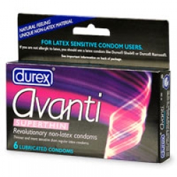 Durex Lubricated Non-Latex Condoms, Avanti Superthin